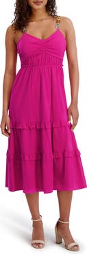 Siena Embellished Tiered Midi Dress