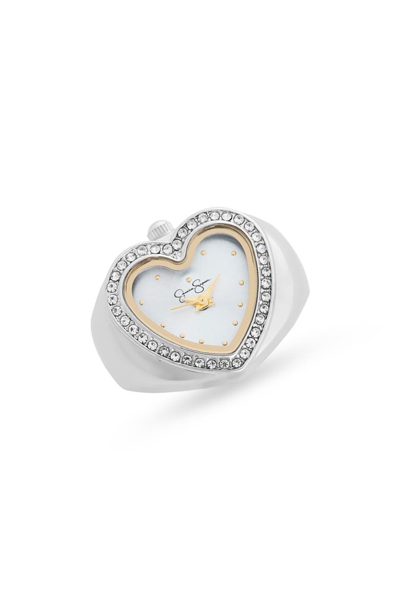 Heart Ring Watch, 20mm, Main, color, SILVER