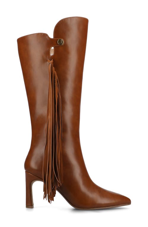 Journee Collection Dolly Tassel Tall Boot In Brown