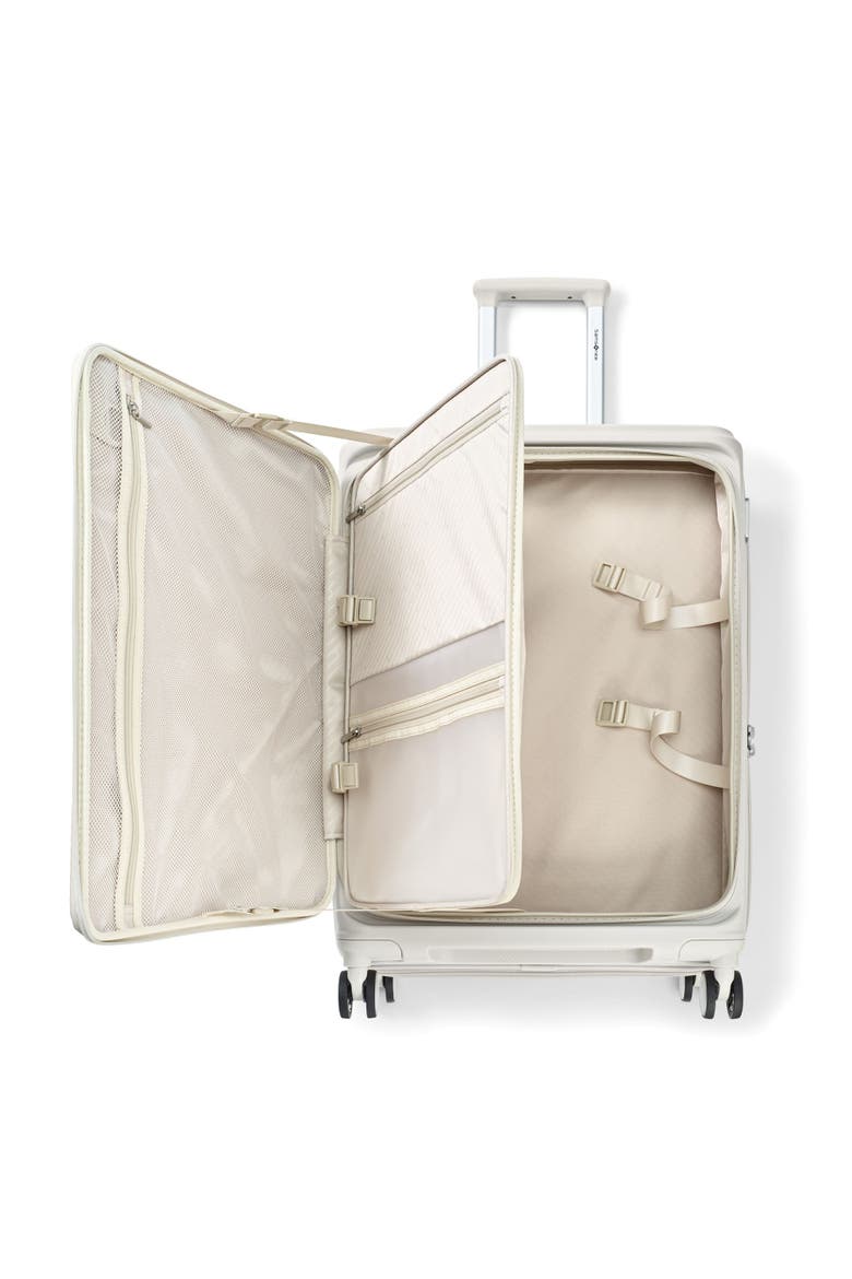 Paralux Expandable 24" Medium Checked Spinner Luggage, Alternate, color, Stone Grey