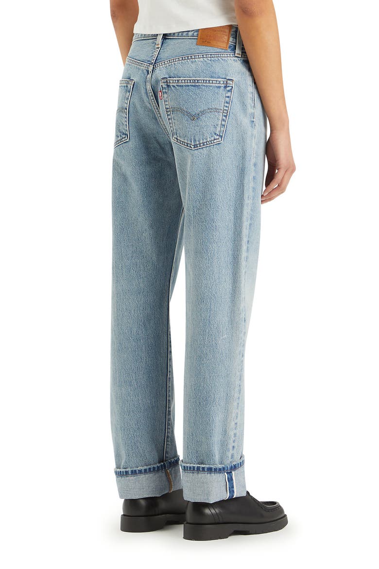 501® '90s High Waist Relaxed Straight Leg Selvedge Jeans, Alternate, color, PIECE OF HISTORY SELVEDGE