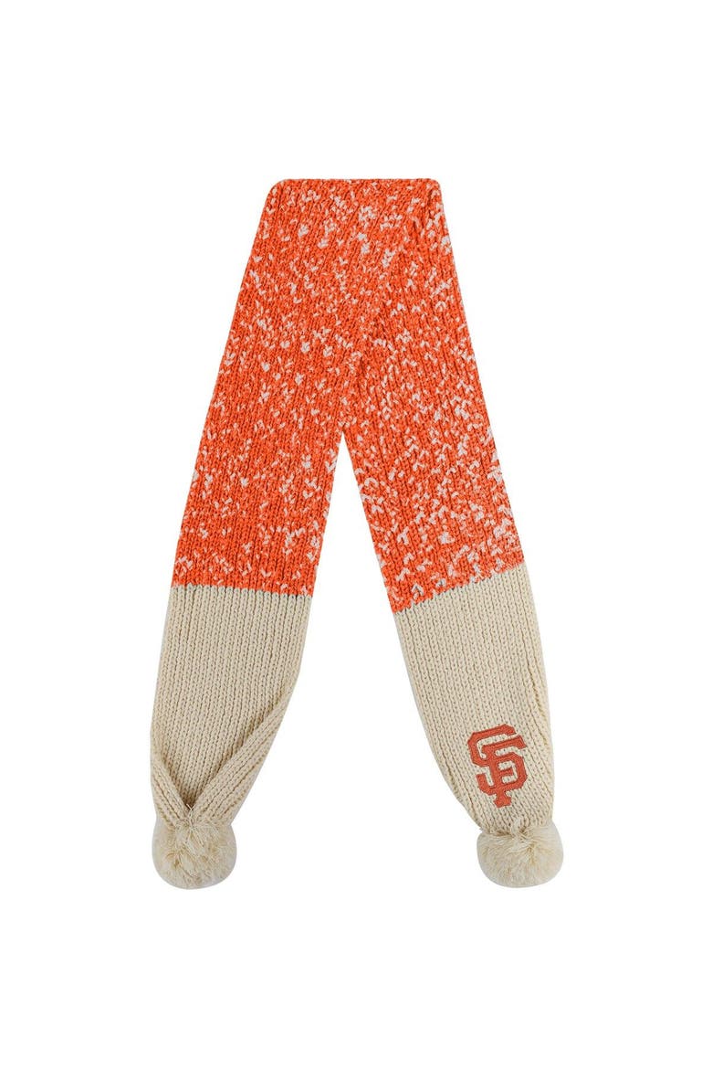 San Francisco Giants Confetti Scarf with Pom, Alternate, color, Orange