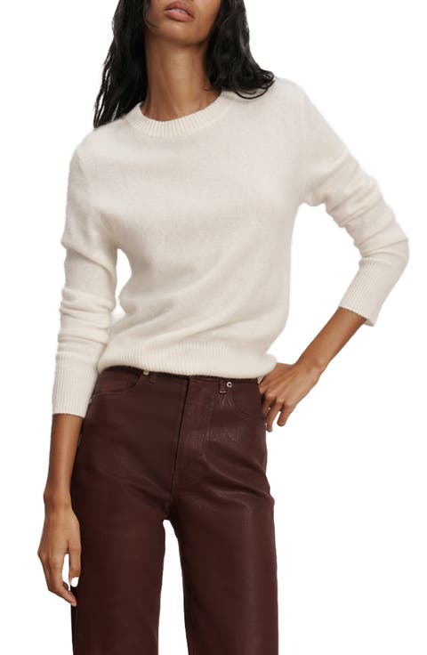 Pippen Brushed Cashmere Crewneck Sweater