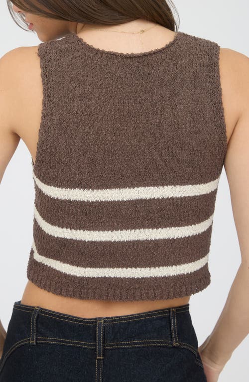 BLU PEPPER BLU PEPPER STRIPE CROP SWEATER VEST