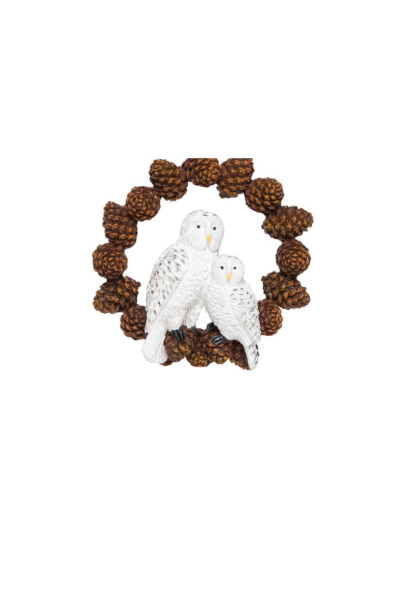 Owl Ornament, Alternate, color, White