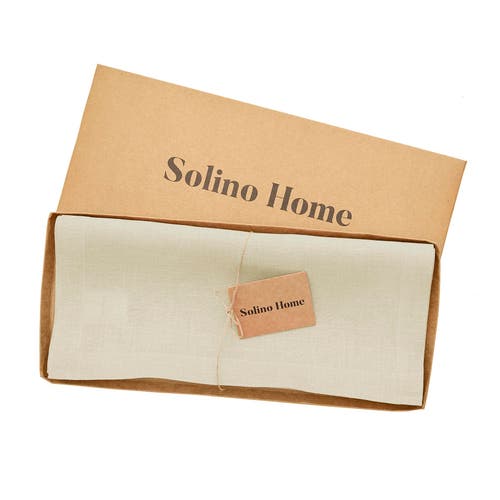 Solino Home Linen Table Runner In Brown