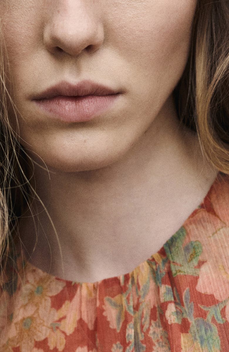 MANGO Floral Print Sleeveless Top, Alternate, color, Maroon