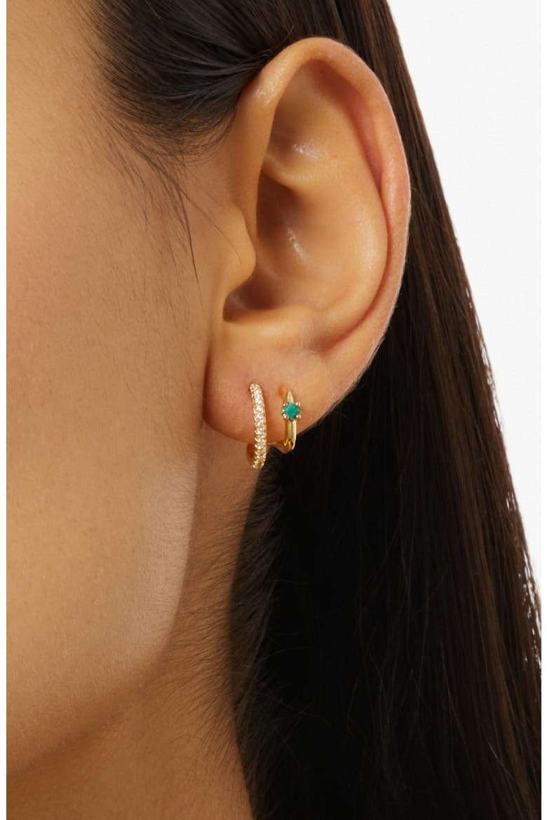 Double Hoop Earrings - Percy, Alternate, color, Gold