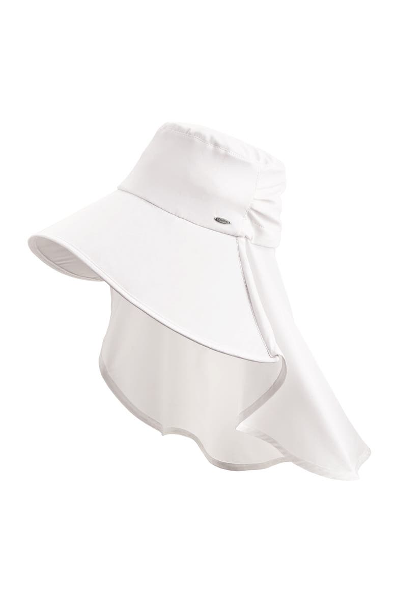 Coolibar Women's Full Coverage Hat, UPF 50+ Sun Protection, Anastasia Elegant, Main, color, White
