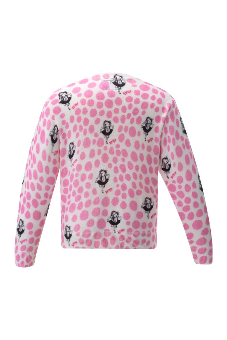 Eloise Dot Printed Cardigan, Alternate, color, Pink