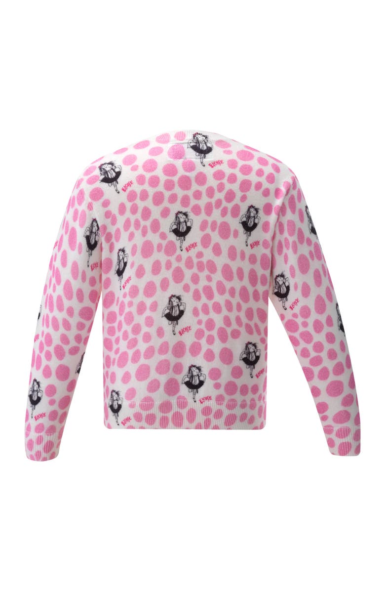 Rachel Riley Eloise Dot Printed Cardigan, Alternate, color, Pink