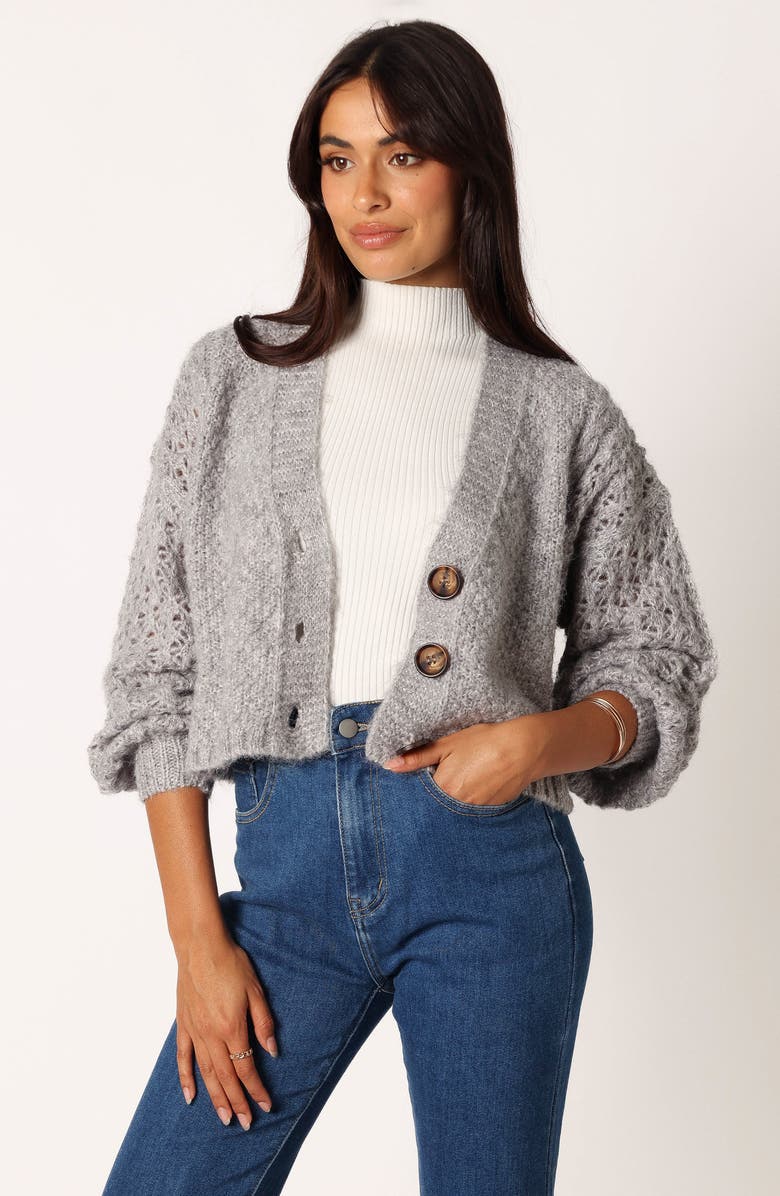 Petal & Pup Blakey Cardigan, Main, color, Grey