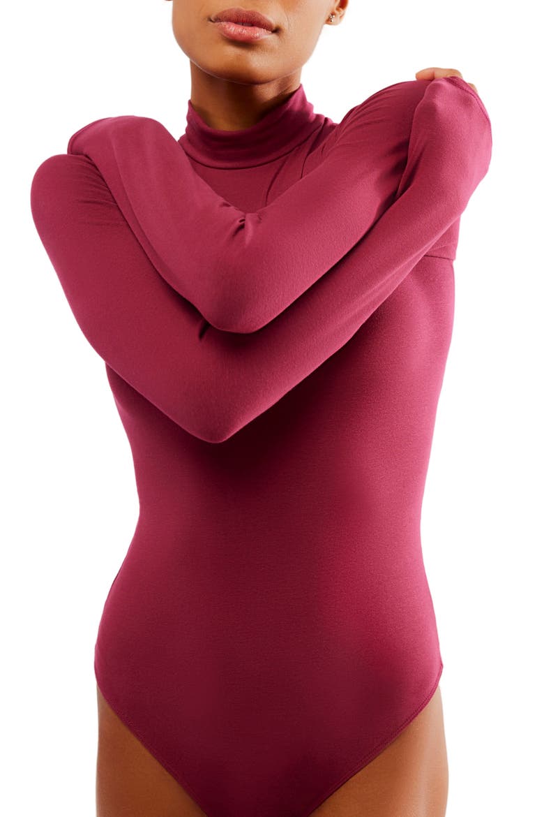 Straps in the Back Bodysuit, Main, color, WINE