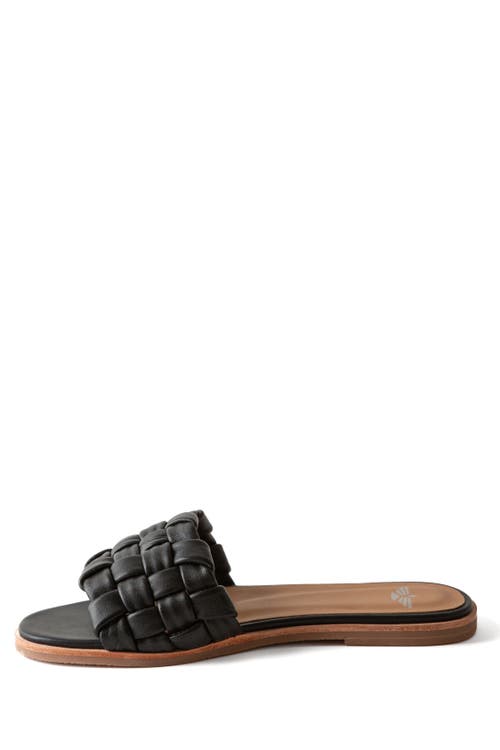 Fortress Nora Woven Slide Sandal In Black