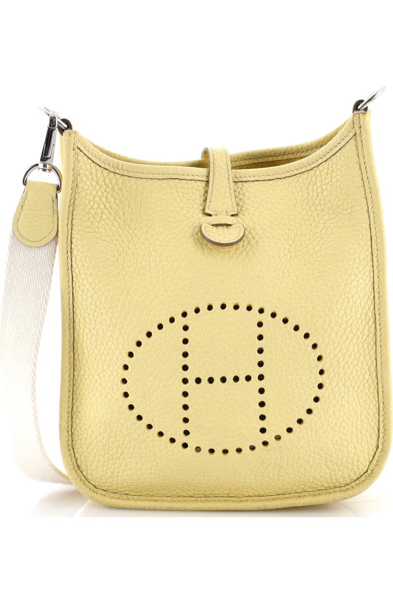Pre-Owned Hermes Evelyne Bag Gen III Clemence TPM, Main, color, Jaune Poussin