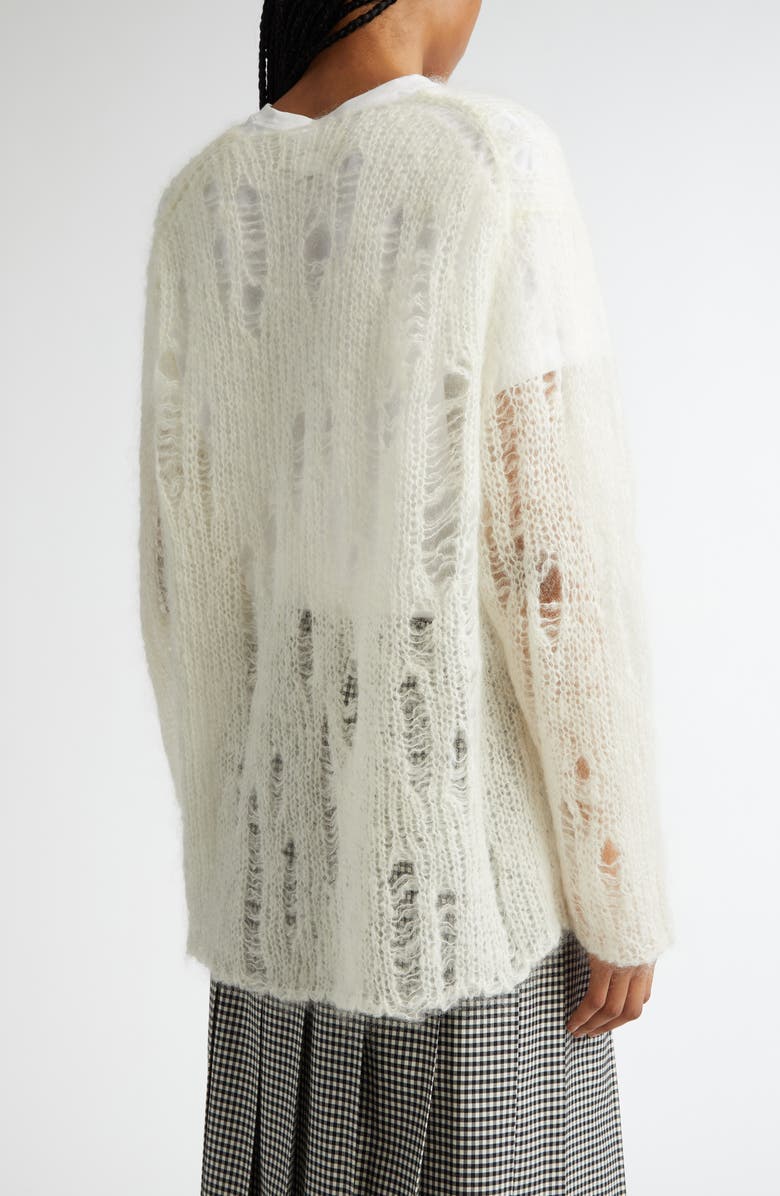 Comme des Garçons Girl Open Knit Mohair & Wool Blend Sweater, Alternate, color, 