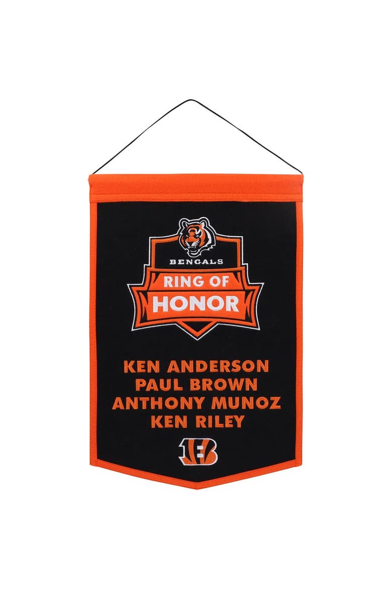 Cincinnati Bengals 12'' x 18'' Ring of Honor Honorees Traditions Banner, Main, color, Orange