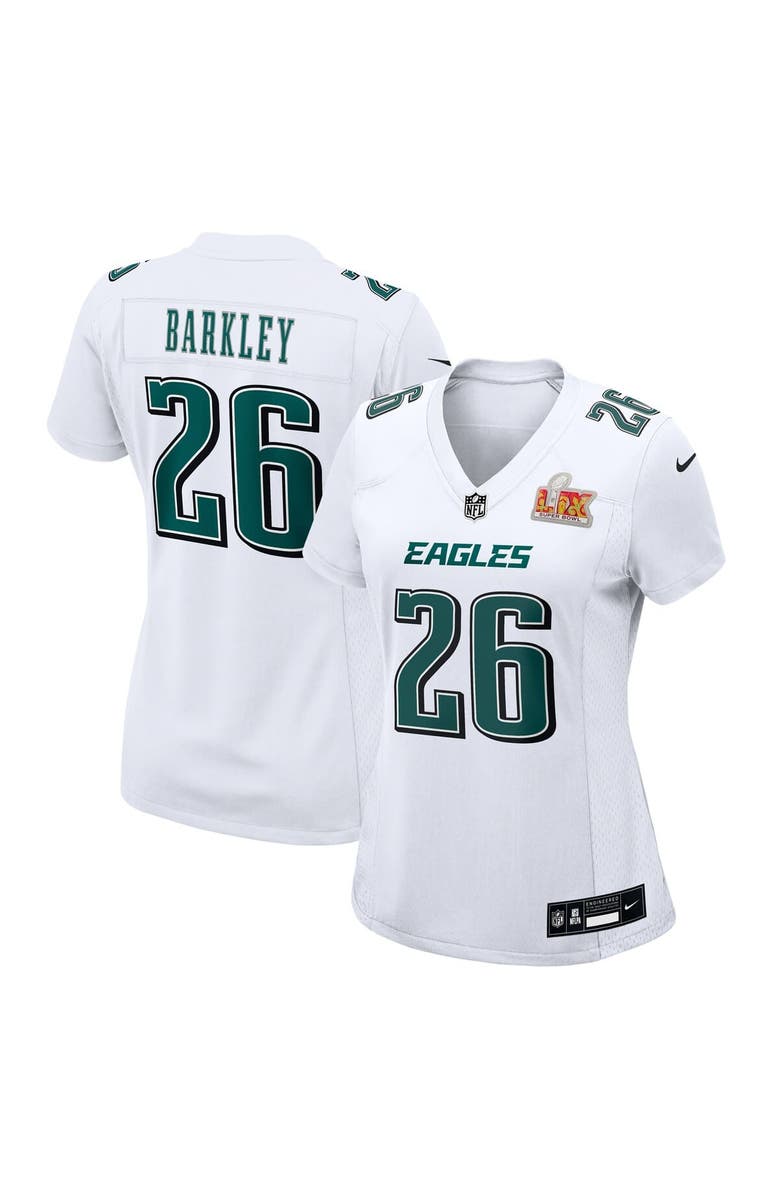 Nike Women's Nike Saquon Barkley Tundra White Philadelphia Eagles Fashion Game Jersey, Alternate, color, 