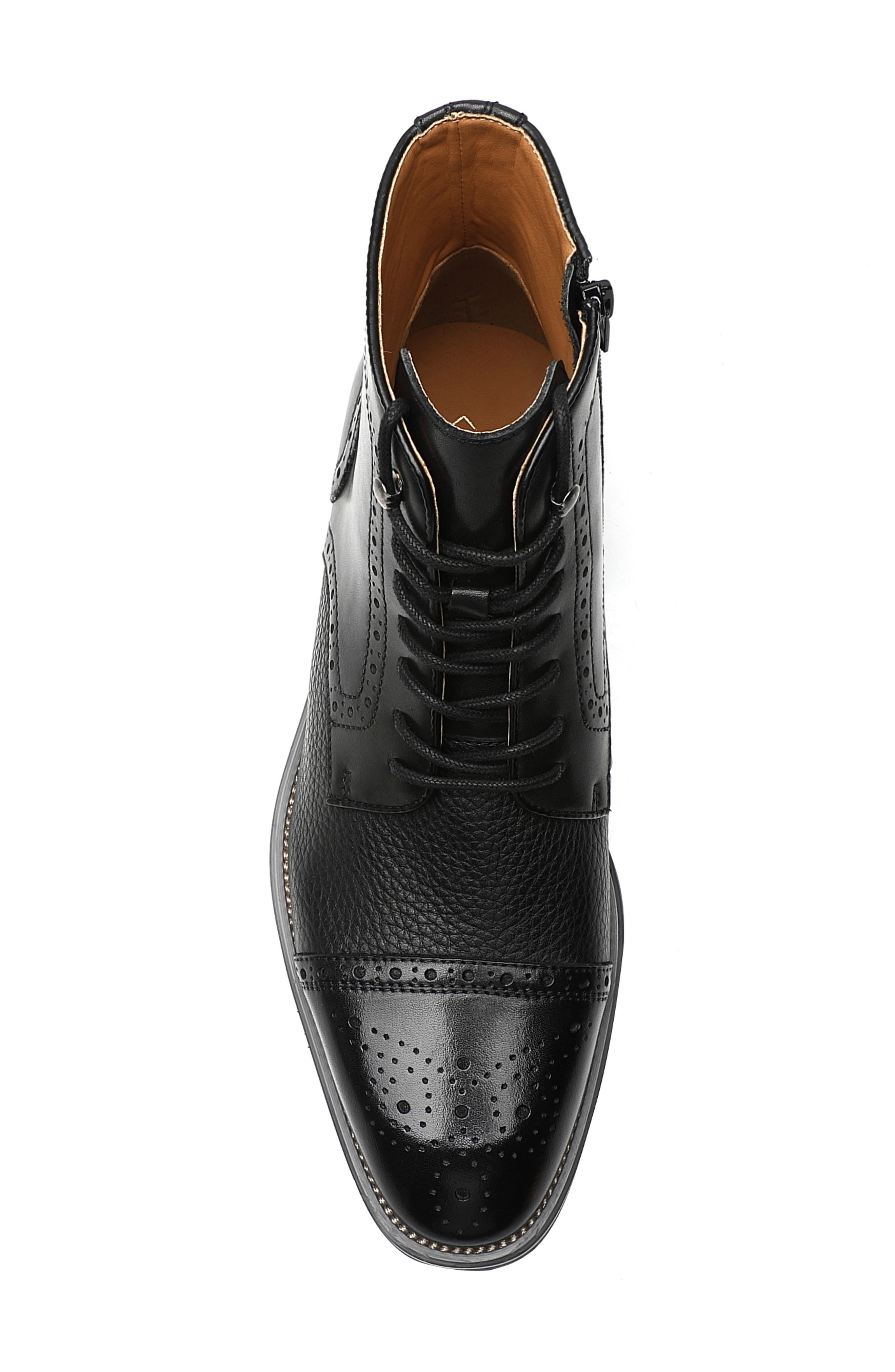 La Milano Jaxon II Cap Toe Boot, Alternate, color, Black