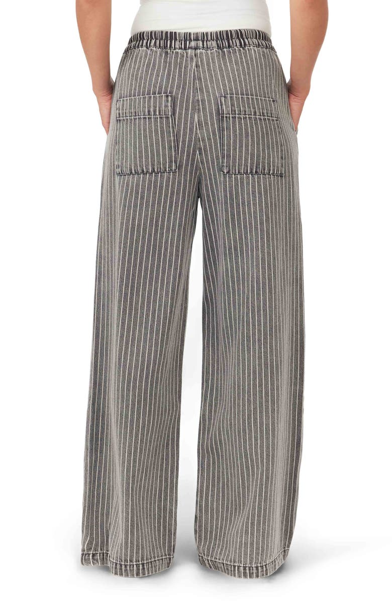 Kensie Drawstring Cotton Trouser, Alternate, color, Cyber Pinstripe