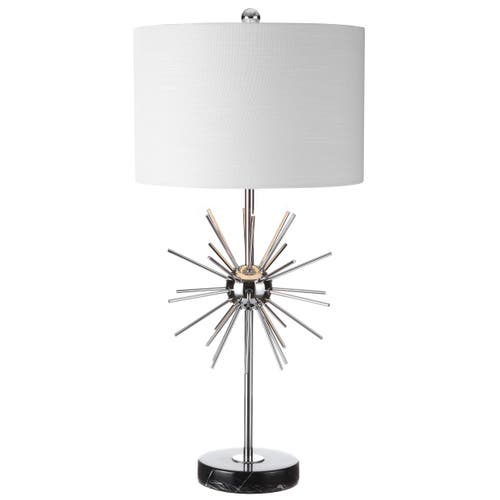 Jonathan Y Aria Metal Or Marble Led Table Lamp In Chrome