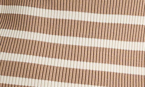 Brave + True Brave+true Amba Stripe Rib Tank In Nut W Ecru Stripe