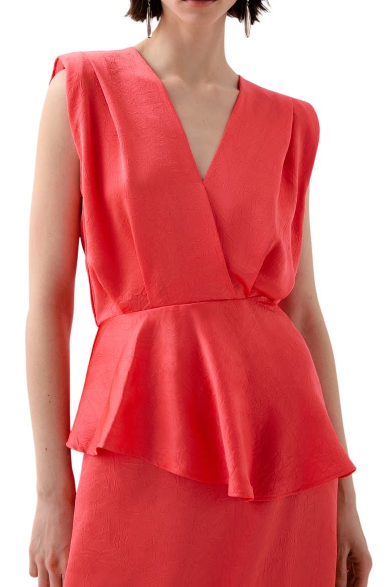 Crinkle Top, Main, color, Coral