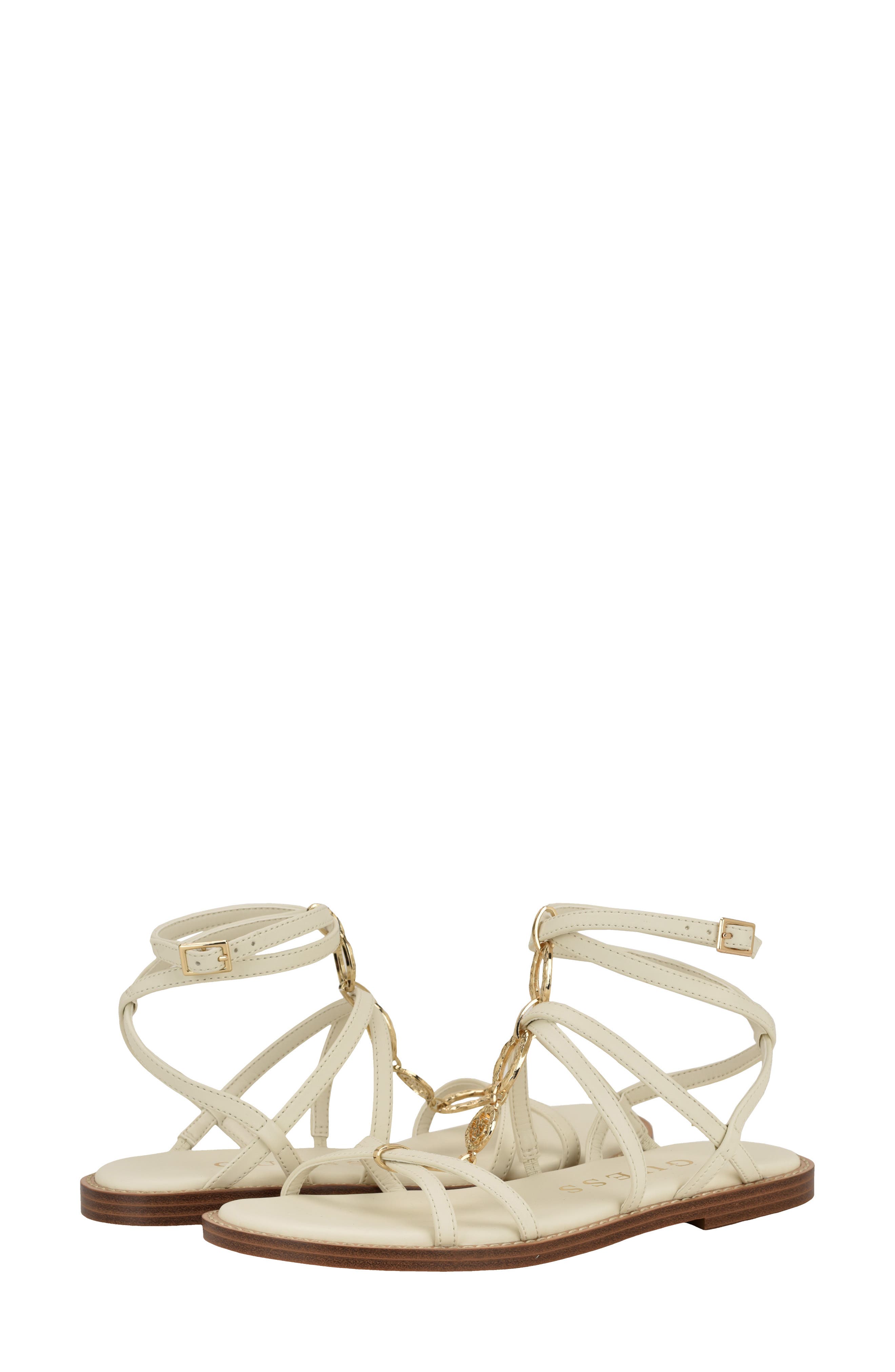 Grunge Strappy Sandal, Alternate, color, IVORY 150