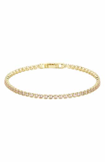 Rounded Bezel Cubic Zirconia Tennis Bracelet