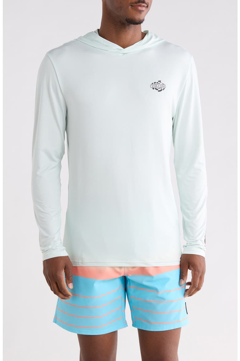 Overlap Hooded Long Sleeve T-Shirt, Main, color, CLOUD BLUE HEATHER