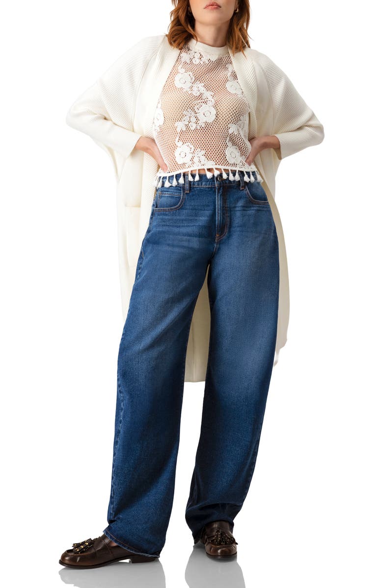 IVONNE Sleeveless Knitted Fringe Top, Alternate, color, Ivory