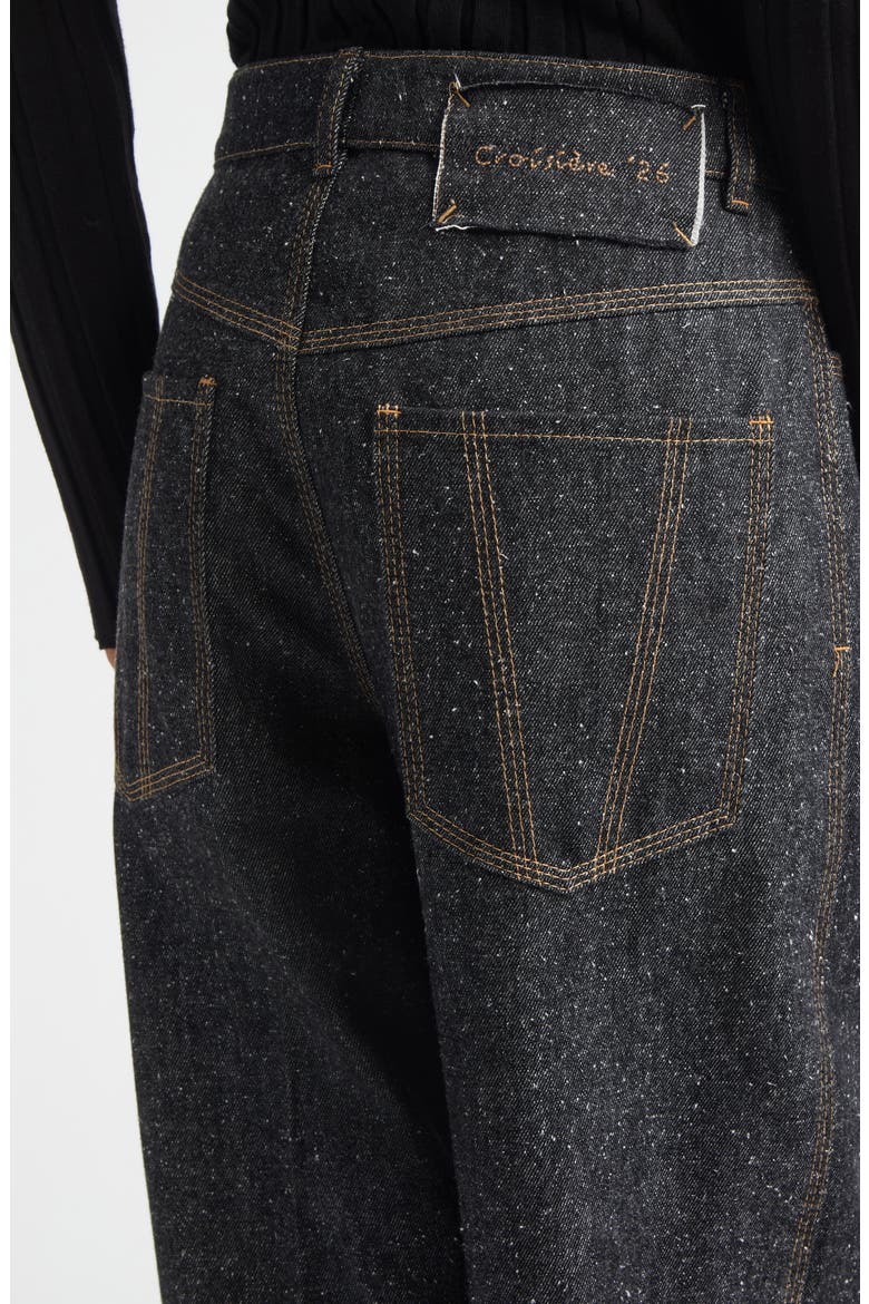 Borrowed High Waist Dark Denim Barrel Leg Pants, Alternate, color, INDIGO RAW
