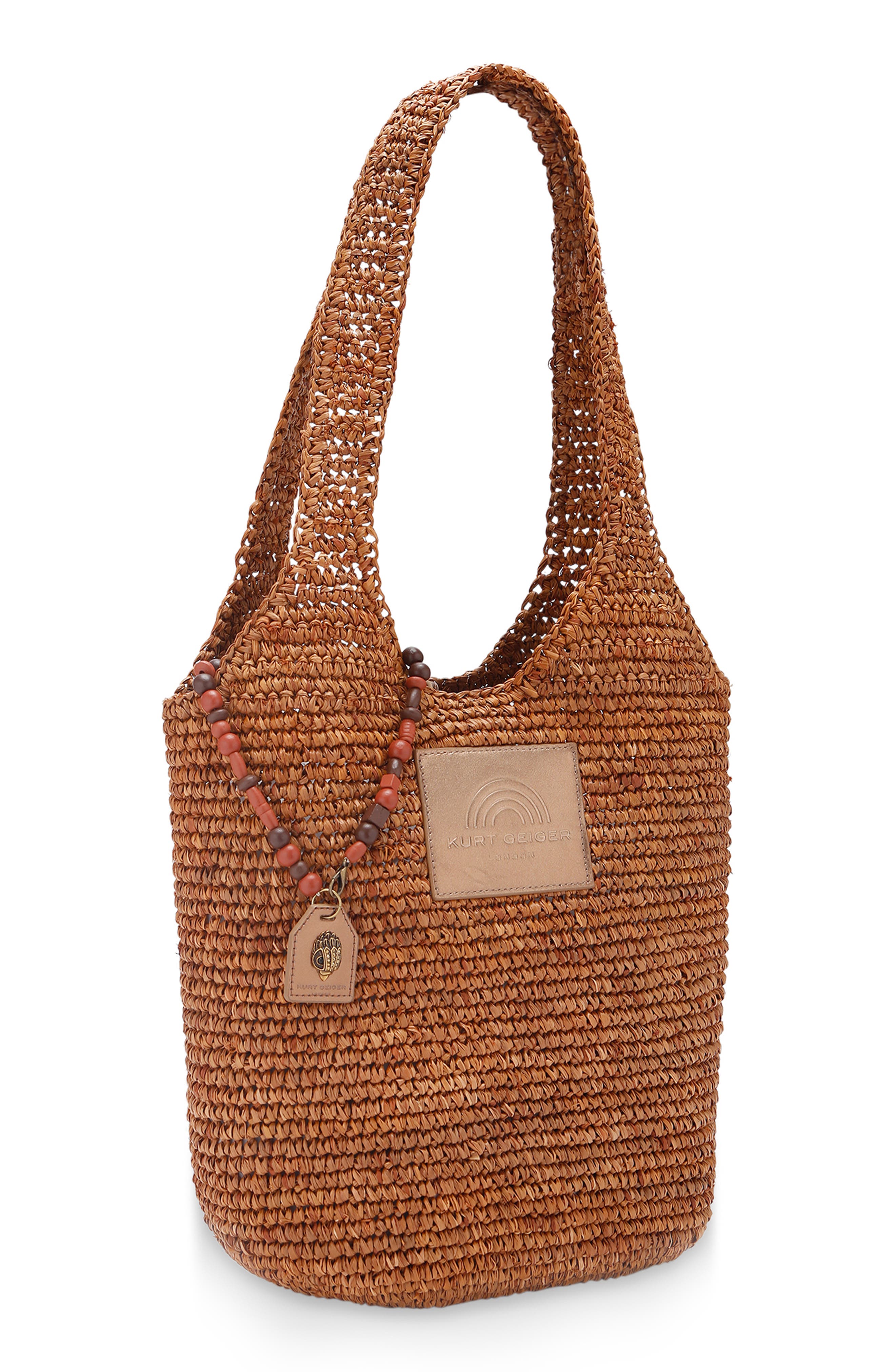Kurt Geiger London Raffia Hobo Bag, Alternate, color, 