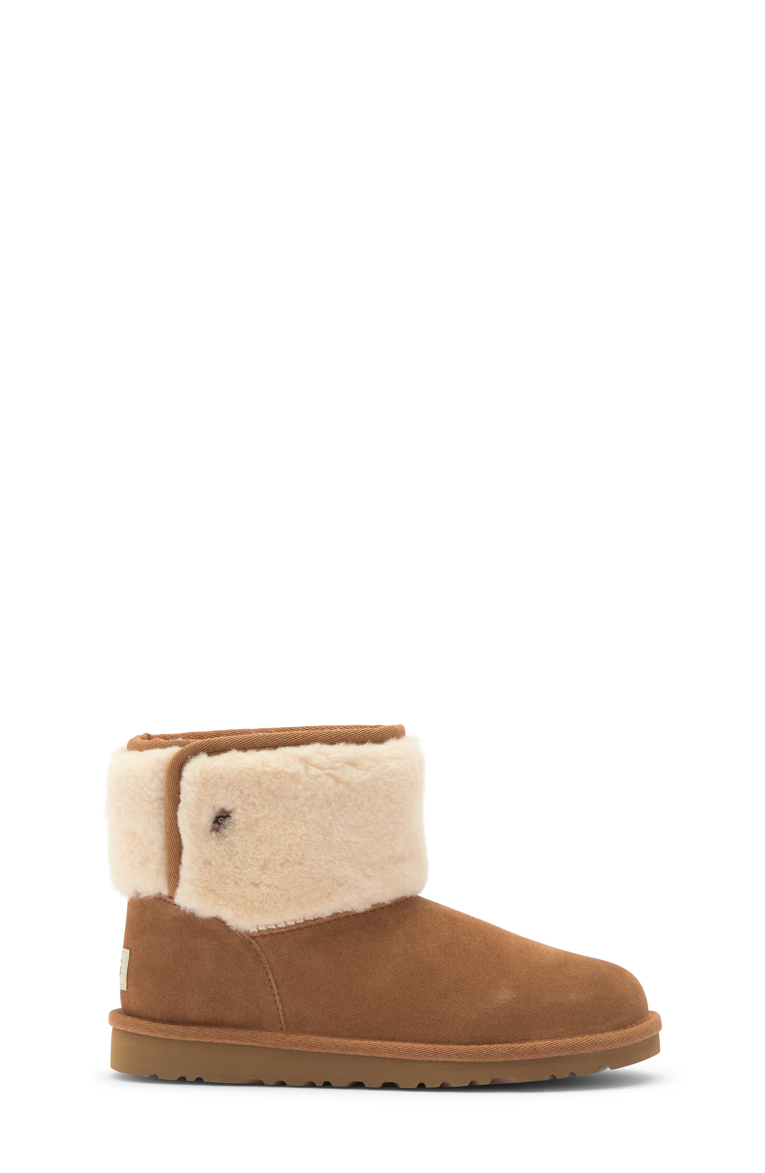UGG<sup>®</sup> Kids' Classic Jona Luxury Boot, Alternate, color, Chestnut