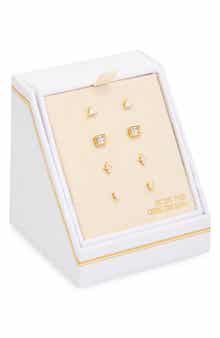 NORDSTROM RACK Set of 4 Cubic Zirconia Stud Earrings