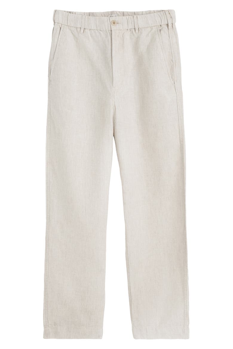 Linen Pull-On Pants, Alternate, color, BLEACHED