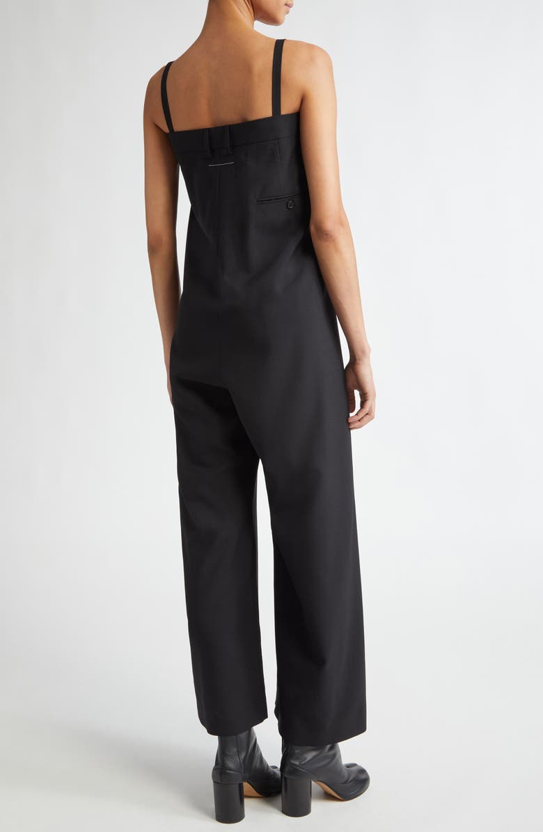 MM6 Maison Margiela Wrap Overlay Virgin Wool Jumpsuit, Alternate, color, 