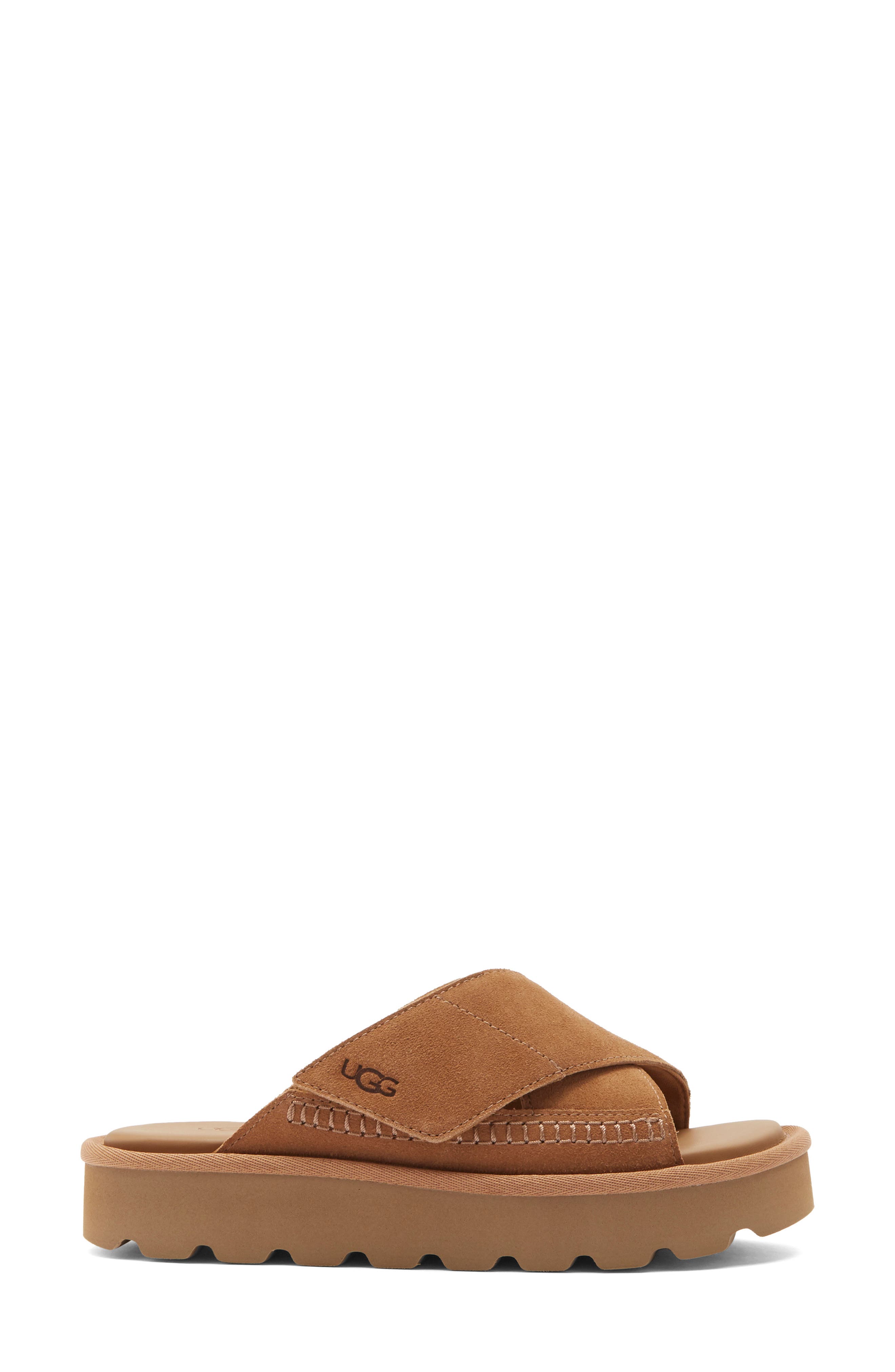 Sungaze Platform Slide Sandal, Alternate, color, CHESTNUT