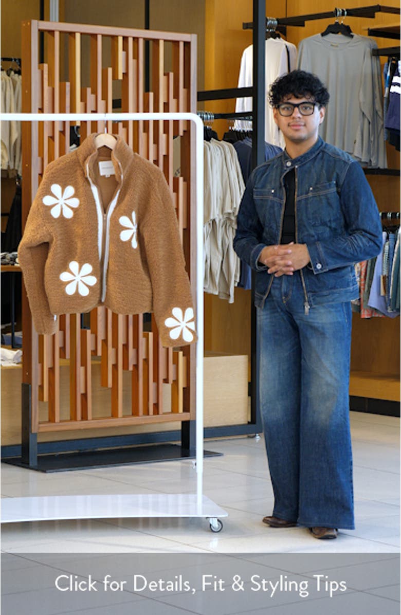 Flower Patch Faux Shearling Jacket, sales video thumbnail