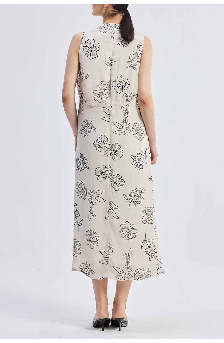 Reistor Front Twist Maxi Dress in Florals, Alternate, color, Black Florals