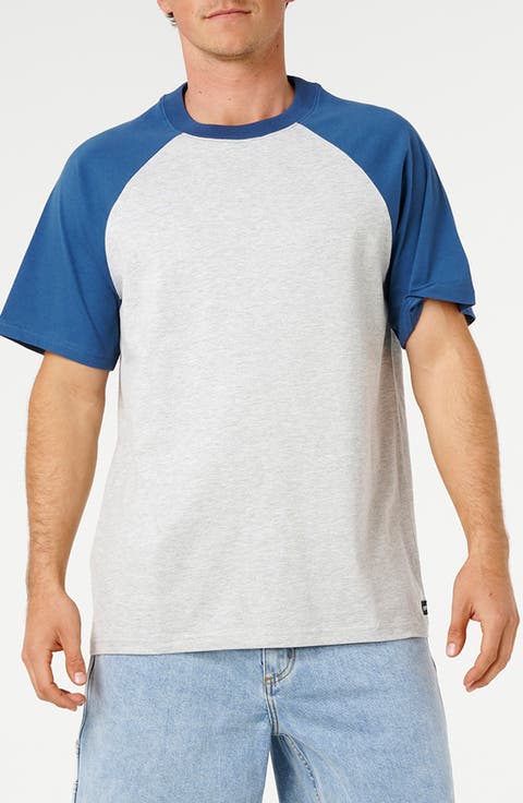 Classic Colorblock Raglan Sleeve Cotton T-Shirt