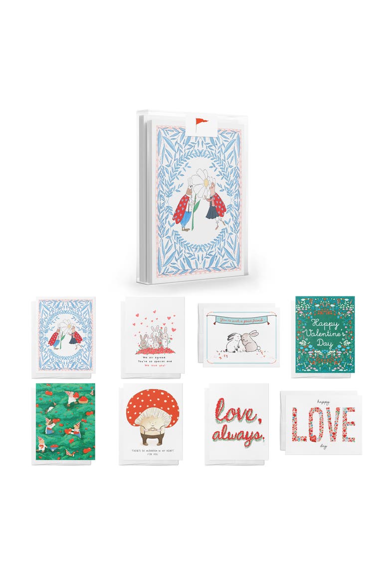 8ct. Assorted Valentine's Day Friendship Greeting Card Pack Sets, Main, color, Garden