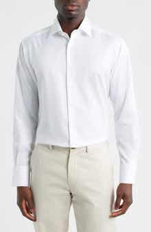 Modern Fit Micropattern Non-Iron Cotton Dobby Dress Shirt