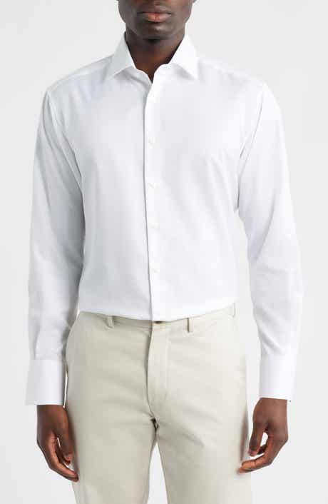 Modern Fit Micropattern Non-Iron Cotton Dobby Dress Shirt