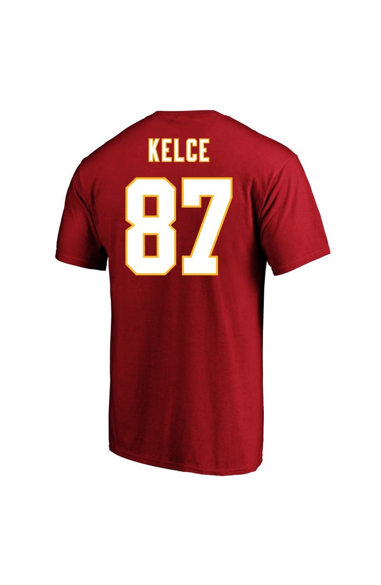 FANATICS Men's Fanatics Travis Kelce Red Kansas City Chiefs Super Bowl LIX Big & Tall Player Name & Number T-Shirt, Alternate, color, 