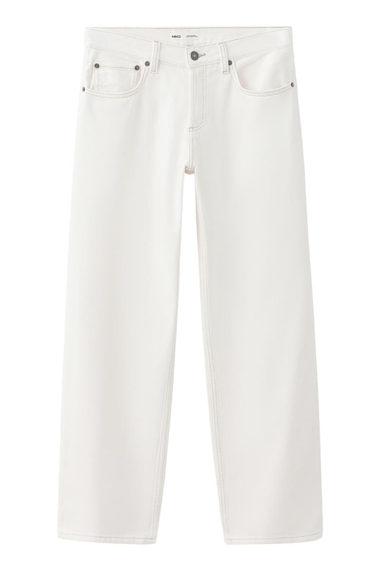Low Waist Straight Leg Jeans, Main, color, OFF WHITE