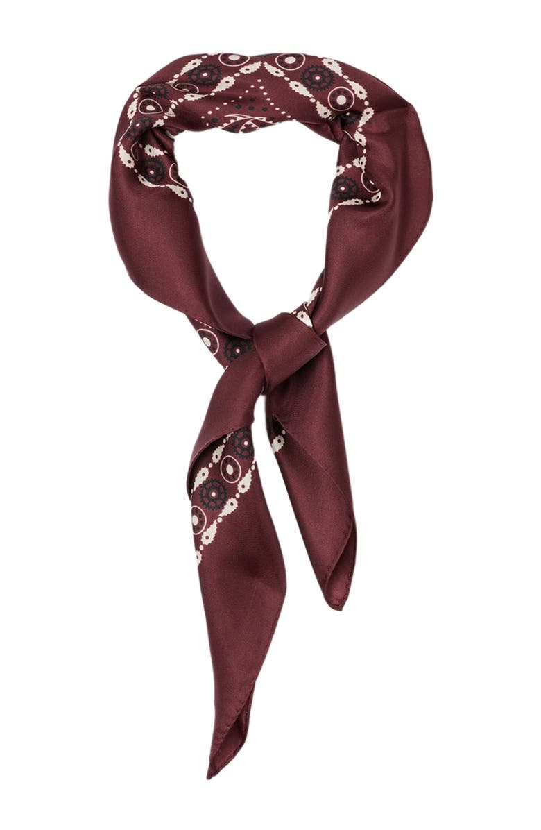 SANDRO Silk bandana print scarf, Alternate, color,