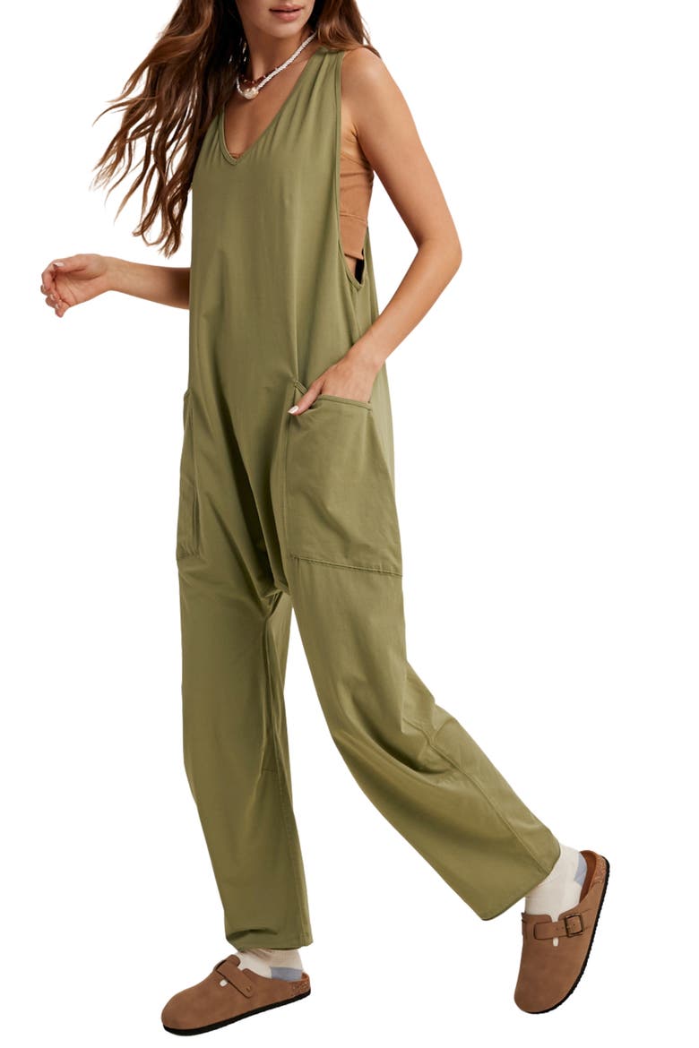 Drop Sleeveless Romper, Alternate, color, OLIVE