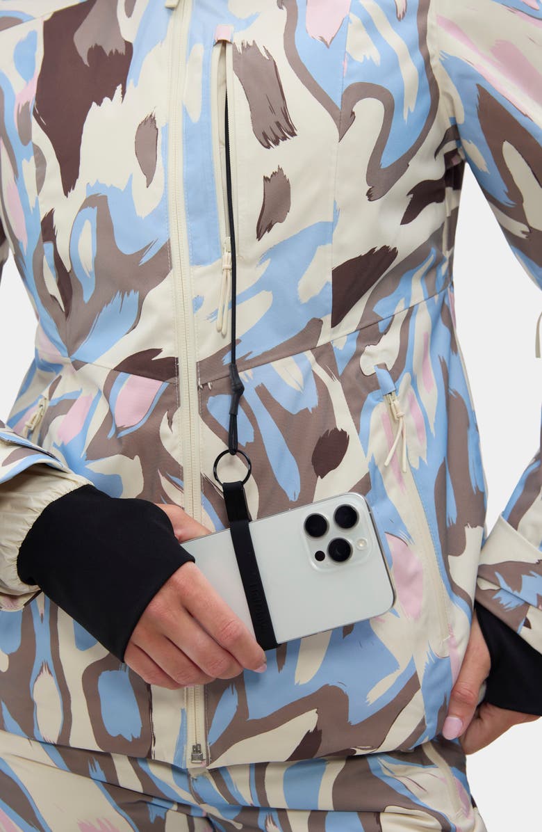 Halfdays Lawrence Waterproof Abstract Print Ski Jacket, Alternate, color, 