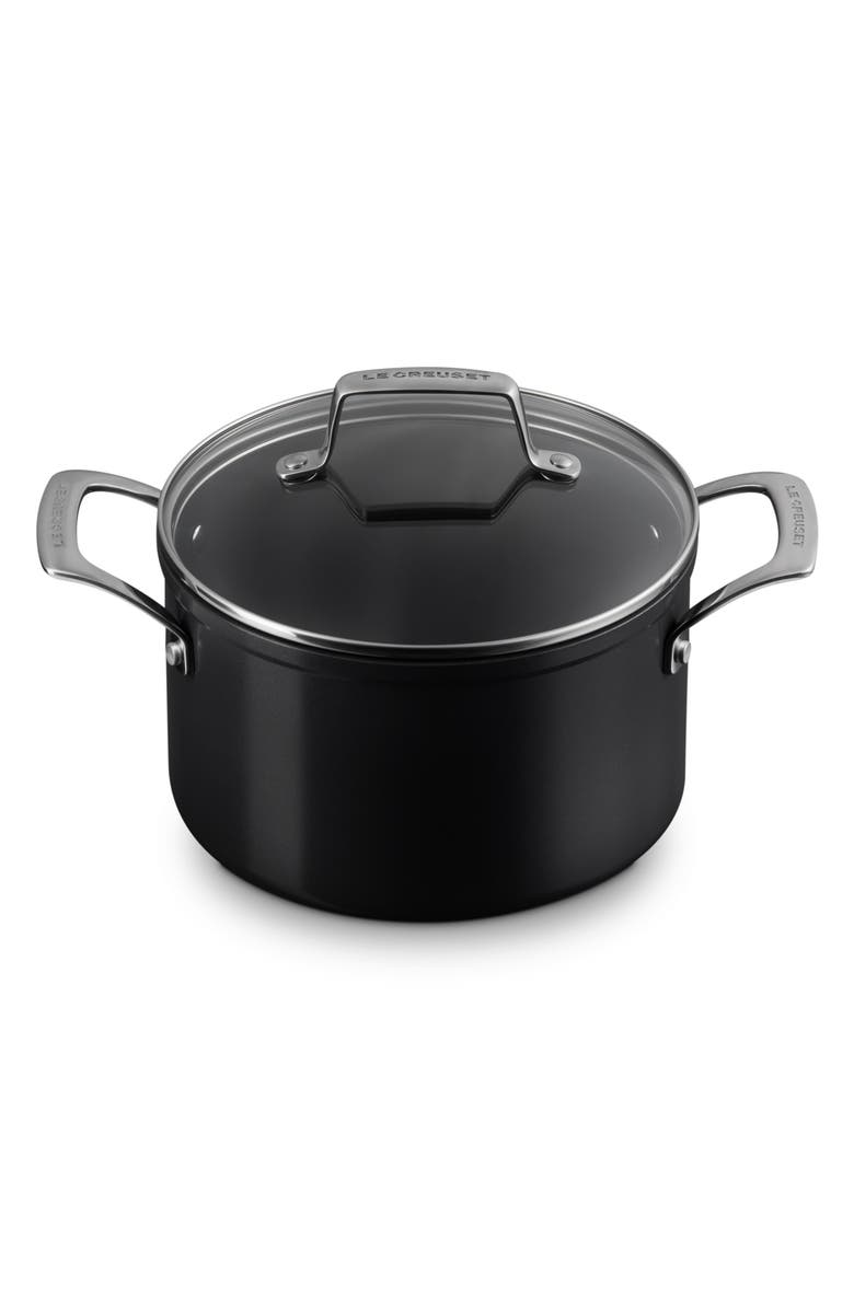 Le Creuset Essential Nonstick Ceramic Stockpot with Glass Lid, Alternate, color, Black